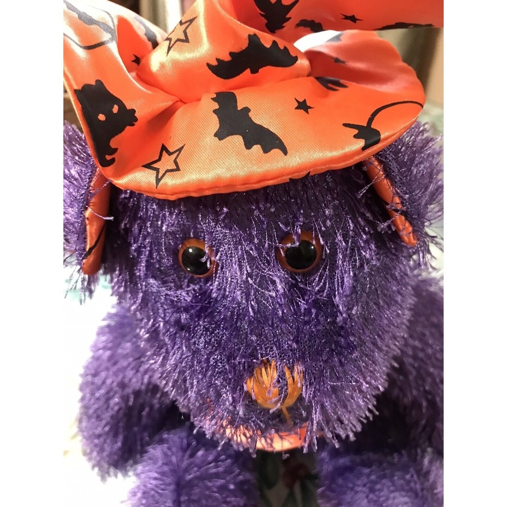 Halloween Purple Orange Bear Stuffed Plush 10" 2015 Kellytoy